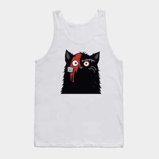 Black Cat After Fight Tank Top